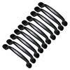 Qrity 20Units Black Aluminum Cabinet Door Drawer Handles Knobs Pull