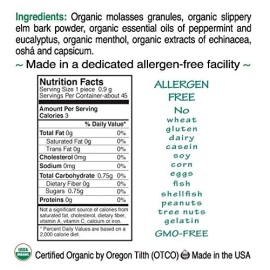 St. Claire's Organics St Claire's Organic Throat Soothers Pack of 6 Herbal Pastilles Vegan Allergy ...