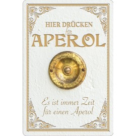 30 x 20 cm - Retro Tin Sign, Bar Sign, Cocktail Recipe, Summer Feeling - Aperol Spritz - Prosecco (Press Here for Aperol)