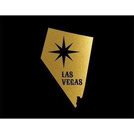 ND350G Las Vegas Nevada Decal Sticker | 7.5-Inches By 4.9-Inches | Premium Quality Gold Vinyl