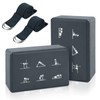 2 Yoga Block and Yoga Strap Set, FHDUSRYO High Density