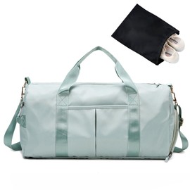 Sports Gym Bag Duffle Bag Travel Bags with Shoes Compartment and Wet Pocket Large Capacity Portable Lightweight Waterproof Overnight Bag Cabin Bag Swimming Bag for Men Women (Green)