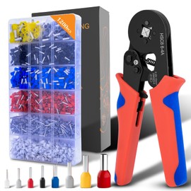 Hksod Crimping Pliers Wire End Ferrules Set - 1200 Ferrules Included | Self-Adjusting Crimping Pliers for 0.25-10 mm² | Ideal for Professionals and DIY Enthusiasts | Crimping Pliers, Wire End Ferrule