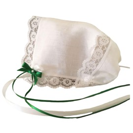 Rose of Sharon Lace 100% Irish Linen Keepsake Hankie Bonnet