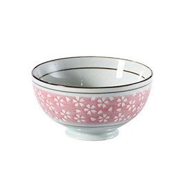 Nishida No. 4.5 Rice Bowl (Pink Cherry Blossoms), Home Restaurants, Commercial Dinnerware, Rice Bowl, Ochazuke Rice Bowl, Japanese Tableware, 120146