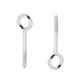 Vine Eye Screw in 100mm Heavy Duty Zinc Plated Stainless Steel Screw in Vine Eye Self Tapping Eyelet Screws for Indoor & Outdoor Use Pack of 50
