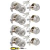 4 Set All Keyed Same Entry Door Knobs and Single