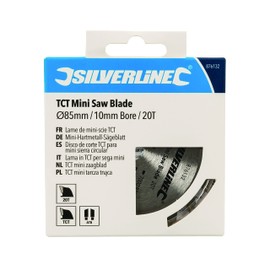 Silverline 876132 TCT Mini Saw Blade 85 mm Dia - 10 mm Bore - 20T