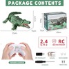linzezon Remote Control Crocodile High Simulation RC Crocodile Boat Water