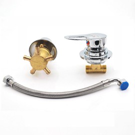 2/3/4/5-Way Split Shower Diverter Valve, Solid Brass Cold and Hot Water Mixer, Bathroom Tap, Thread/Intubation Bath Tap for Shower Cubicle/Steam Room (Intubation 5 way)