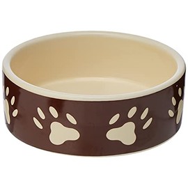Trixie-24531 Ceramic Bowl 0.3l / 12cm, Assorted Colors (brown / yellow)
