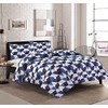 Night Zone Duvet Cover Bedding Set Multi Colour Geometric Triangles