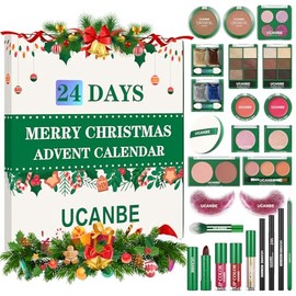 Calendario de Adviento de maquillaje 2025, 24 días de Navidad juegos de regalo de maquillaje para mujeres, calendario de cuenta regresiva de Navidad 2025, kits completos de maquillaje de belleza para