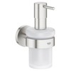 Grohe Essentials Seifenspender mit Halter, supersteel, 1 Stück, 40448DC1