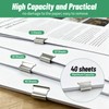 2 Pcs Portable Binder Clip Stapler,Creative Stapleless Stapler No Holes,Push