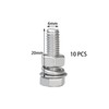 10 Sets of Stainless Steel Nuts & Bolts – Hex