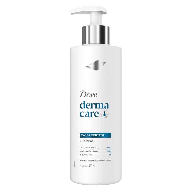 DOVE Shampoo Derma Care Caspa Control. Hasta 100 Libre de