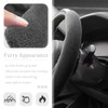 Furry Car Steering Wheel Cover,Segmented Car Wheel Cover with Warm