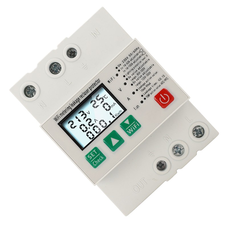 Smart WiFi Circuit Breaker Over Under Voltage Leakage Lightning Protector
