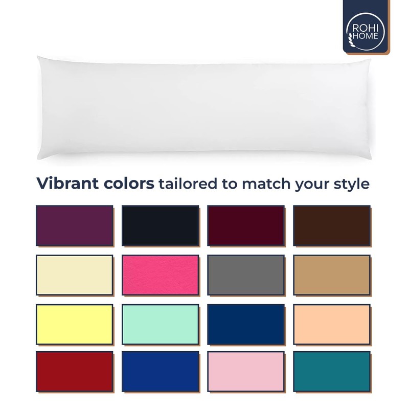 Rohi Bolster Pillow Cases - Soft & Breathable Polycotton Long