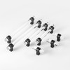 BonKuDoo 5 Pack Glass Drawer Pulls Crystal, Matte Black Cabinet