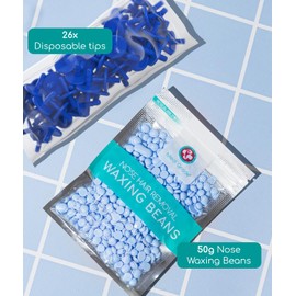 Medi Grade Nose Waxing Beads and Replacement Tips for the Medi Grade Nose Waxing Kit - Eco-friendly, Cost Effective Waxing Beads Refill for Unsightly, Itchy Nasal Hair - 50g of Beads and 26 Tips