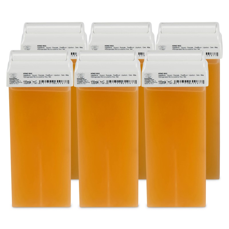 Kosmetex Honey Wax Cartridges, Wide, Hair Removal, Roll-On Wax Roller,