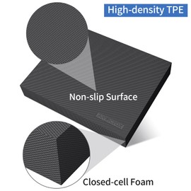 ANVICTOX Balance Pad 19.8 * 15.7 * 2.4",XL Balance Pad for Physical Therapy,Extra Large Foam Balance Board Stability Pad for Rehabilitation Core Training Stretching Mobility (Black-XL(19.8*15.7*2.4"))