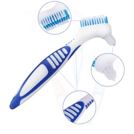 Ergonomic Double-Sided Denture Brush for Dentures (Green, 2)