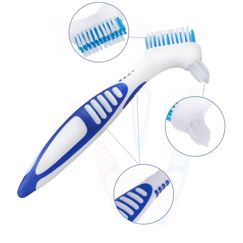 Ergonomic Double-Sided Denture Brush for Dentures (Green, 2)