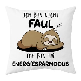 Shoppawhile Sloth Gift Sloth Cushion Cover 45 x 45 cm Funny Gifts for Women and Men Christmas Birthday Funny Gifts for Girlfriend Sloth Cushion Cover