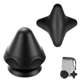 AOT Trigger Point Massager Pain Free Pusher Set Self Massage Ball Massage Stick for Muscle Pain and Tension of the Shoulder, Neck, Arms, Back and Legs (Black)