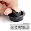 KLEHOPE Concealed Handle, Round, Inlet Handle, Black, Drawer Handles with