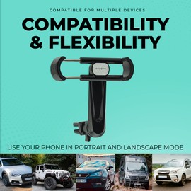 CHARGEWORX Car Vent Phone Mount | 360-Degree Rotation for Perfect Viewing Angle | Soft Rubberized Grip Protects Device | Airflow-Friendly Design Air Vent Phone Holder | Great car Accessory