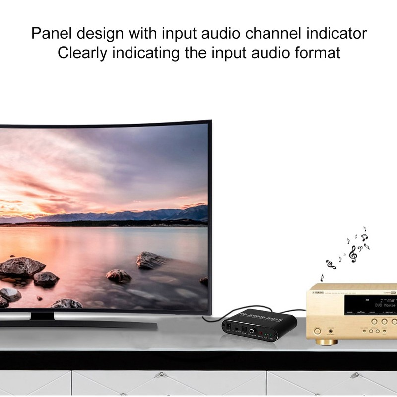 5.1 CH RCA Digital Fiber optic Coaxial to Analog Audio