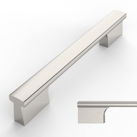Amerdeco 10 Pack Brushed Satin Nickel Cabinet Pulls 5 Inch(128MM) Hole Centers Kitchen Cabinet Handles Hardware Kitchen Handles for Cabinets Cupboard Handles Drawer Pulls