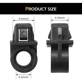 Shakas Hood Prop Rod Anchor Clamp Washer, Hood Strut Anchor Clip Retainer, 65773-5Z010 Modification Accessories, Compatible with Nissan 2007-2012 Sentra 2004-2008 Quest (Black)