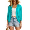 GRECERELLE Womens Lightweight Open Front Cardigan Sweater 3/4 Sleeve Casual