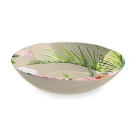 TarHong Palermo Tropical Bamboo Serve Bowl, 12", Proprietary Merge Material Mix (Bamboo powder & Melamine)