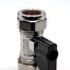 15mm Compression Lever Isolation Valve - Heavy Duty Brass Shut