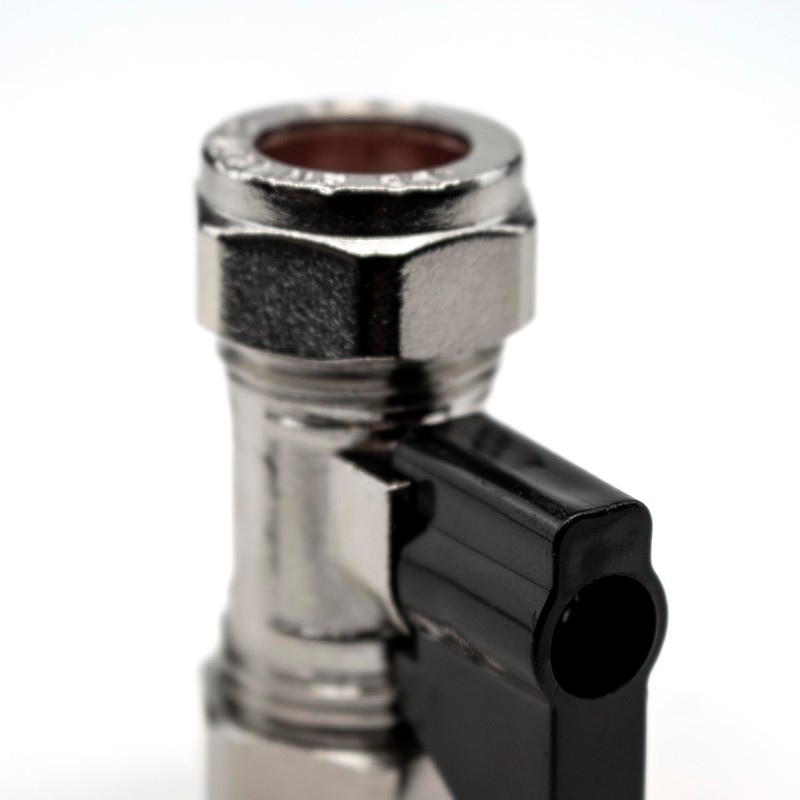 15mm Compression Lever Isolation Valve - Heavy Duty Brass Shut