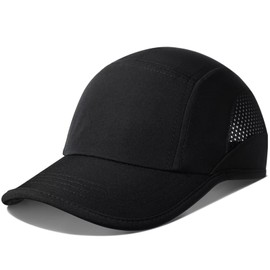 GADIEMKENSD UPF50+ Baseball Cap with Embroidered Patch or Simple Design with Breathable Mesh, black, 54-60