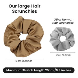 4 Pcs Large Scrunchie, Elastic Large Scrunchies for Women，Oversized Scrunchie, Scrunchies for Women, Oversized Scrunchy Extra Big Scrunchie Ponytail Holders Hair Accessories