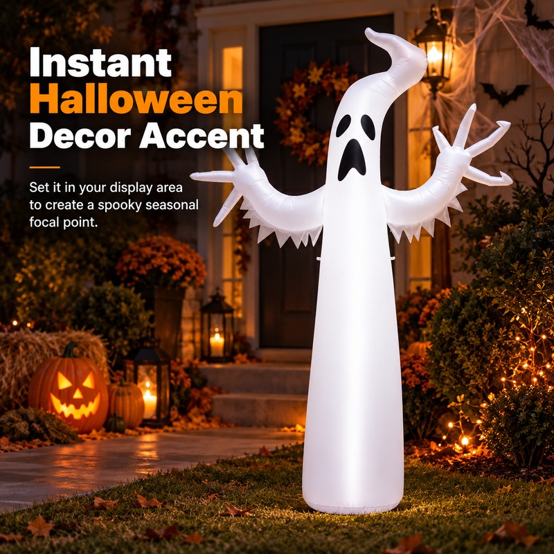 Inflatable Halloween Ghost for Yard & Garden – Large Standing