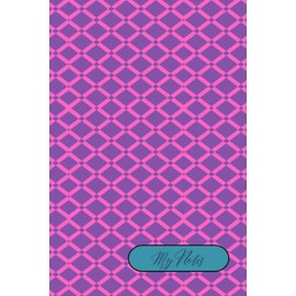My notes: Lined notebook in purple/pink colour with a matching cover on the back side