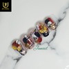 Line drawing handmade nail tips - Short Oval / 라인드로잉