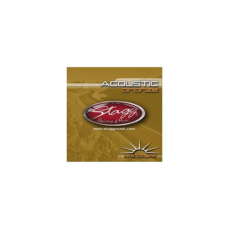 Stagg 13481 6-Pack Medium Bronze Acoustic Guitar Strings