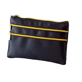 Thin Flat Slim Pouch Cosmetic Pouch Cosmetic Pouch, Black