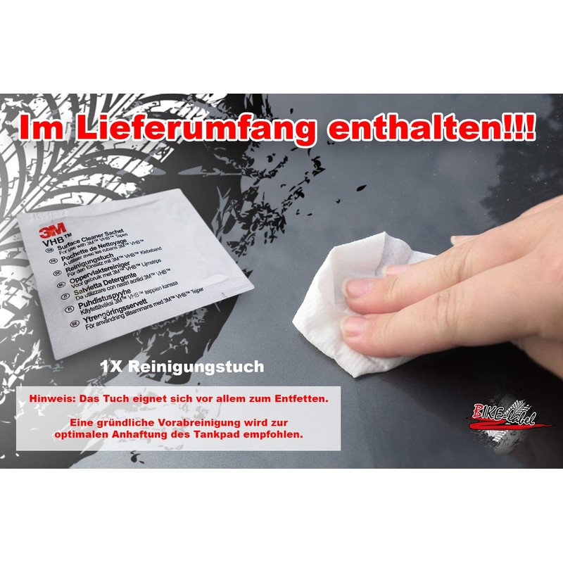 Tank Pad Silver Stripes Tank Protection Compatible with KTM 125