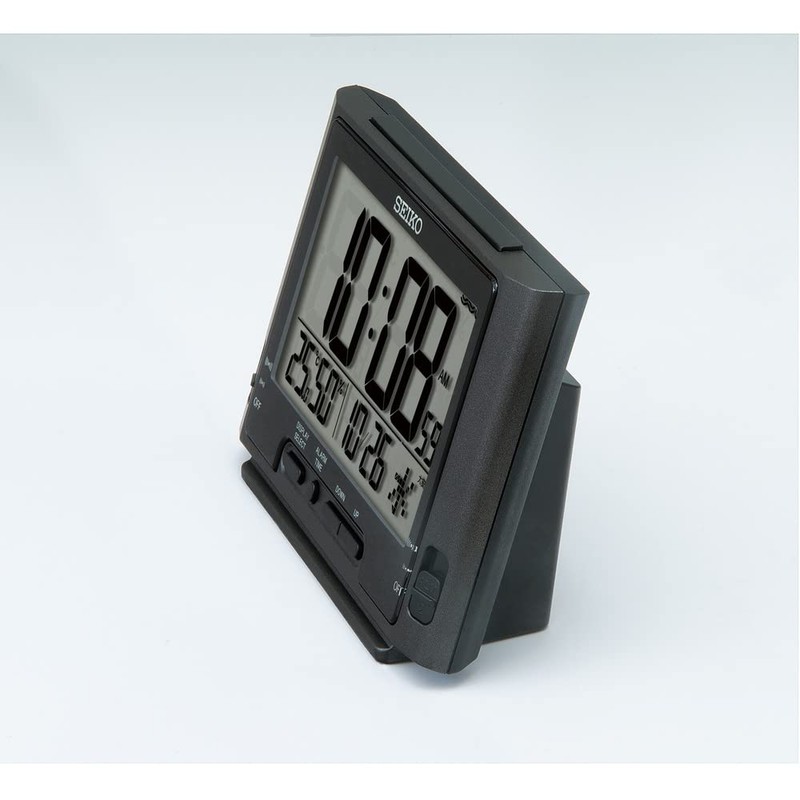 Seiko SQ320K Alarm Clock Digital Radio Black Metallic 84x132x46mm